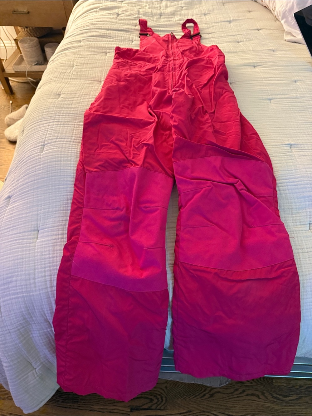 Gently used Lands' End Kids Pink Snow Bib Snow Pants